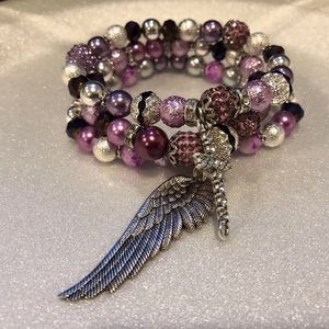 Purple/Silver Bracelets